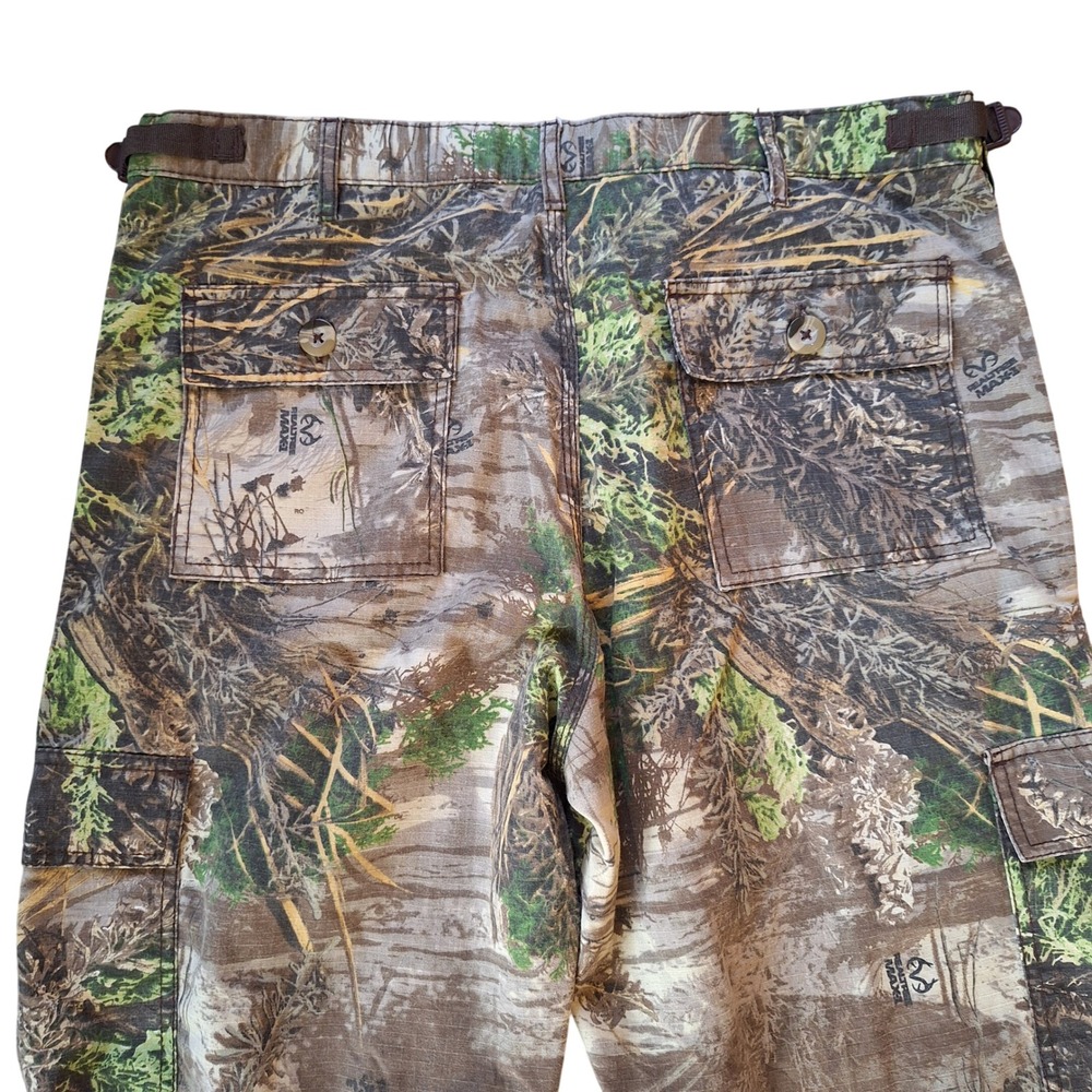 Rustic Ridge Ripstop Realtree Max Camo Pants Mens Cargo Adjustable Large - Picture 6 of 7